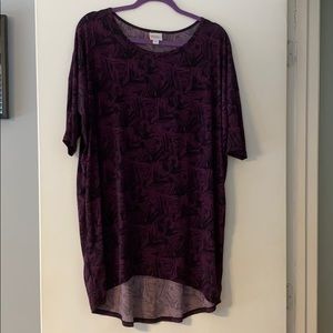 LuLaRoe Size Large Purple and Black Irma